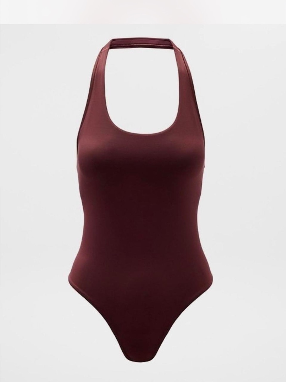 Athleta Womens Burgundy Halter One-Piece body suit  size M